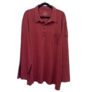 Sheetz 4XL Employee Long Sleeve Polo Shirt Red Gas Station Loomstate Team Member